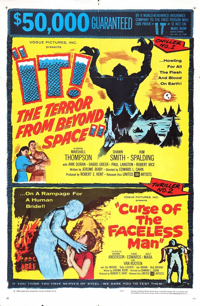 Curse of the Faceless Man - Affiches