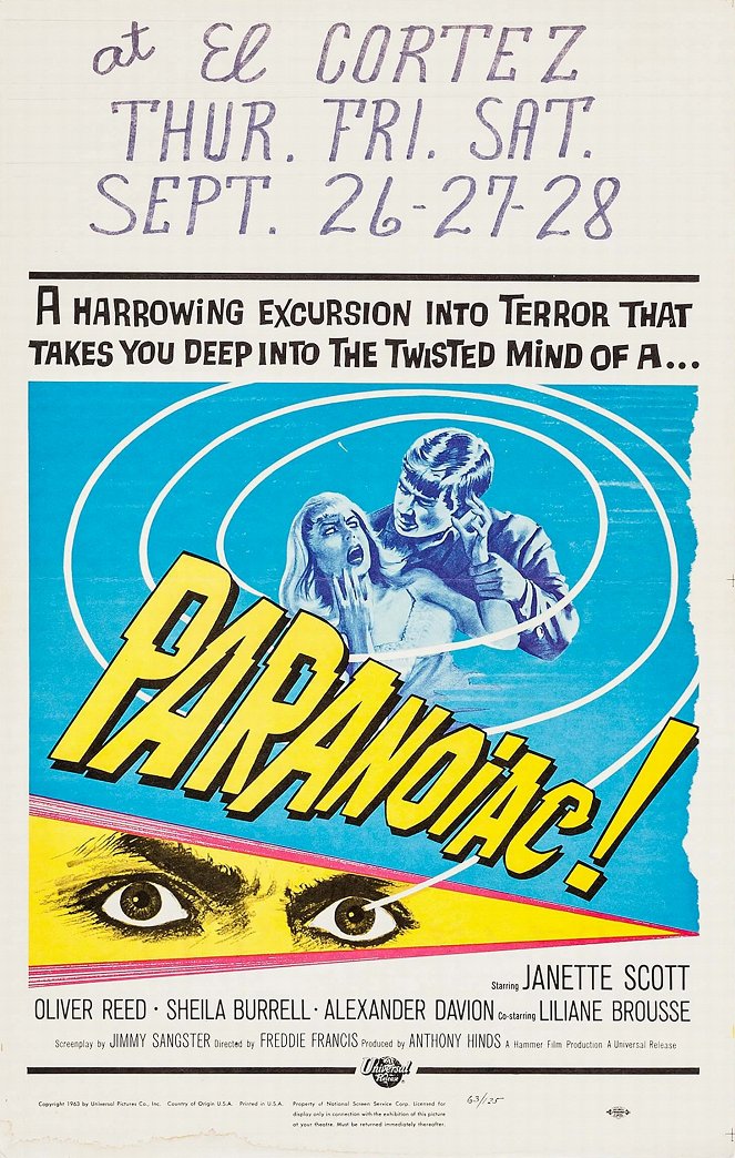 Paranoiac - Posters
