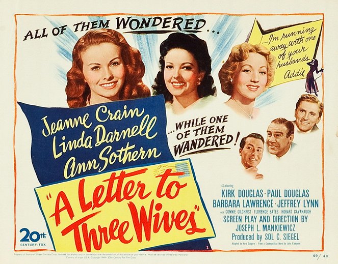 A Letter to Three Wives - Cartazes