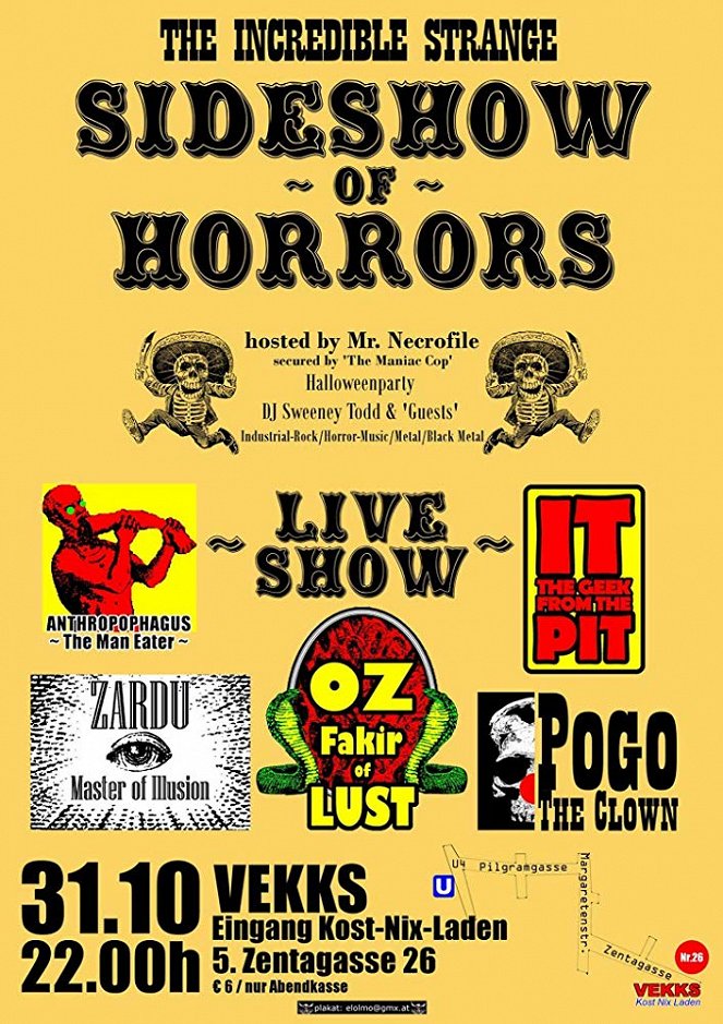 The Incredible Strange Sideshow of Horrors - Plakáty