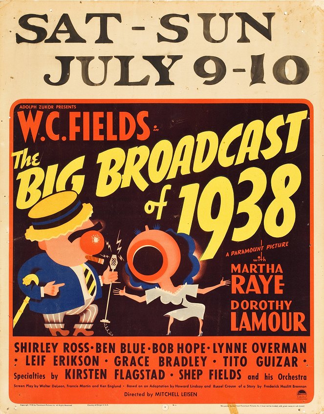 The Big Broadcast of 1938 - Plakate