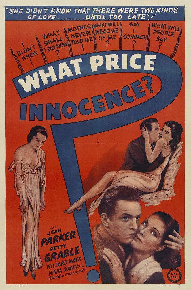 What Price Innocence? - Cartazes