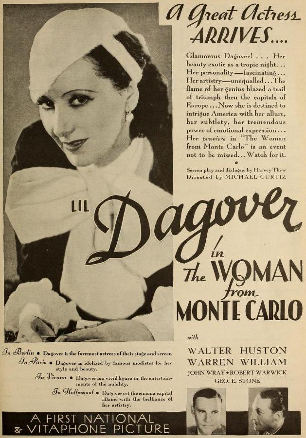 The Woman from Monte Carlo - Posters