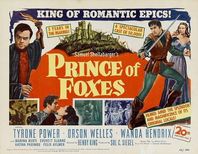 Prince of Foxes - Plakáty