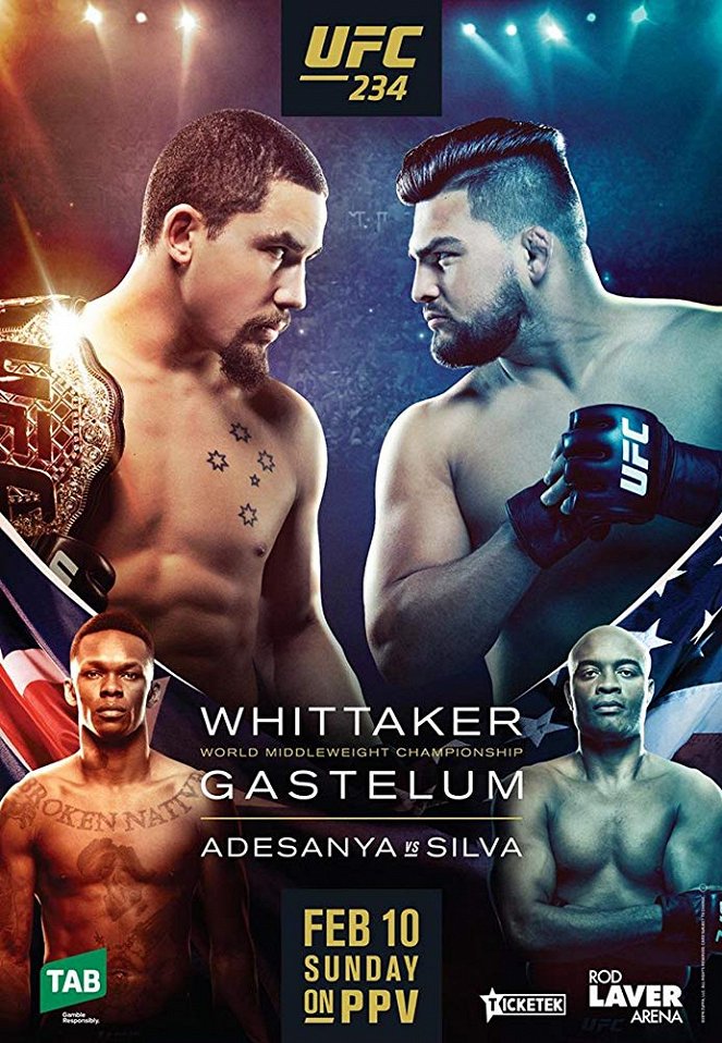 UFC 234: Adesanya vs. Silva - Cartazes