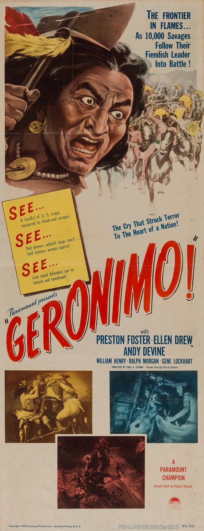 Geronimo le peau-rouge - Affiches