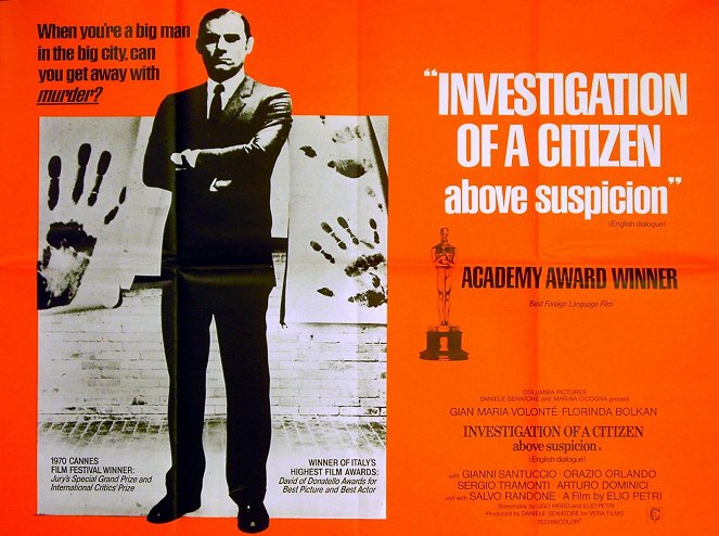 Investigation of a Citizen Above Suspicion - Posters