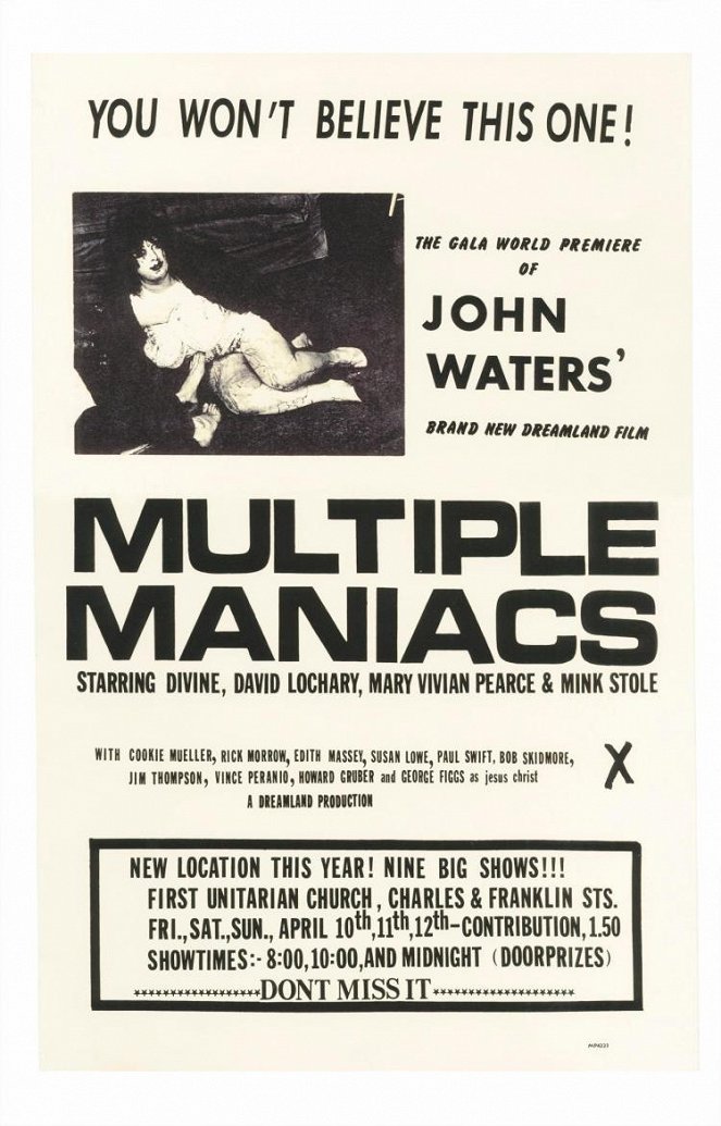 Multiple Maniacs - Affiches