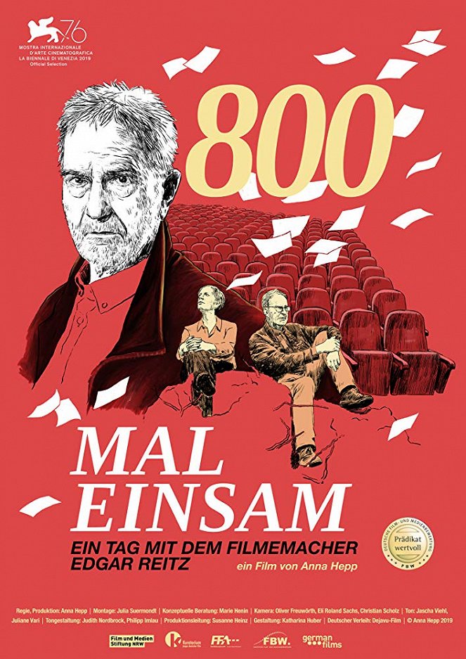 800 Mal Einsam - ein Tag mit dem Filmemacher Edgar Reitz - Plakate