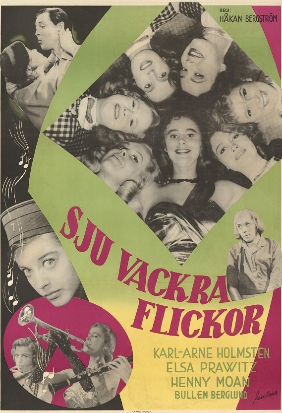 Sju vackra flickor - Plakaty