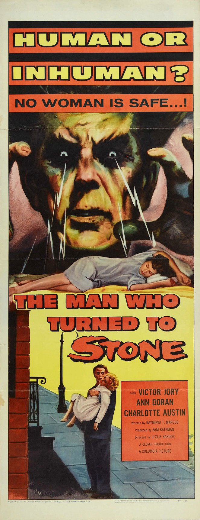 The Man Who Turned to Stone - Plagáty