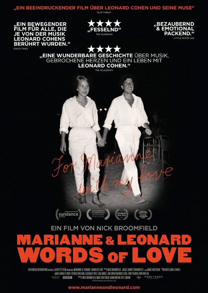 Marianne & Leonard: Words of Love - Plakate