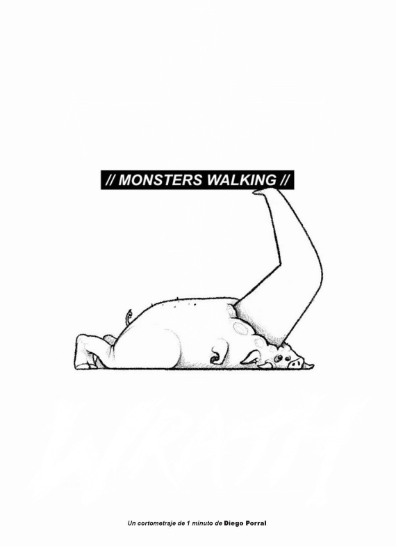 Monsters Walking - Plakate