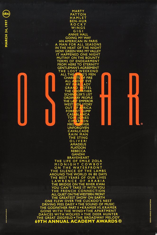 The 69th Annual Academy Awards - Plakate