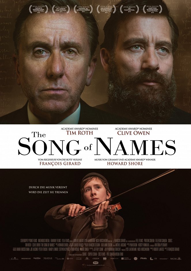 The Song Of Names - Plakate