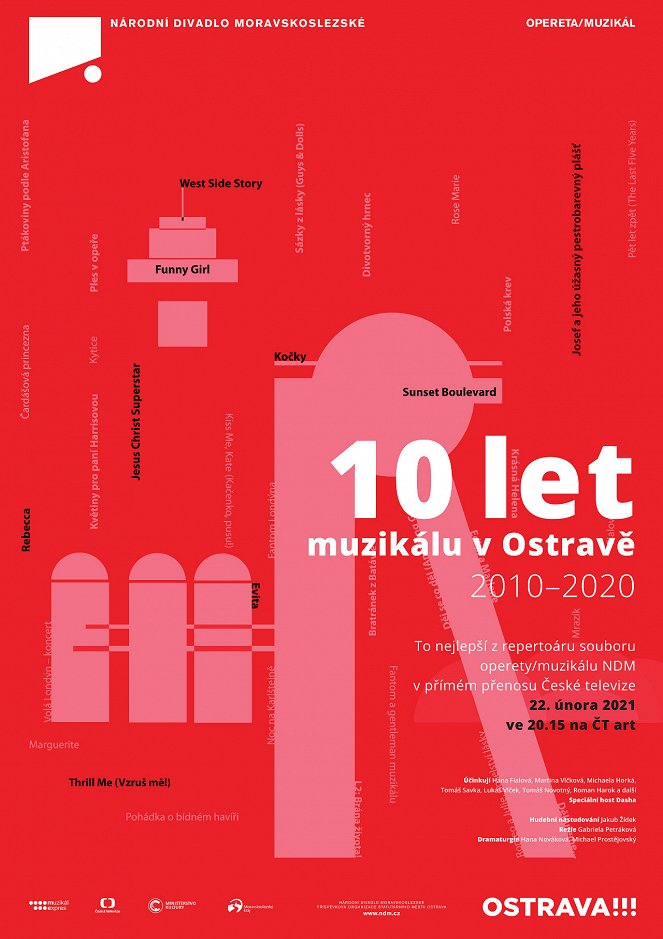 10 let muzikálu v Ostravě - Plakáty