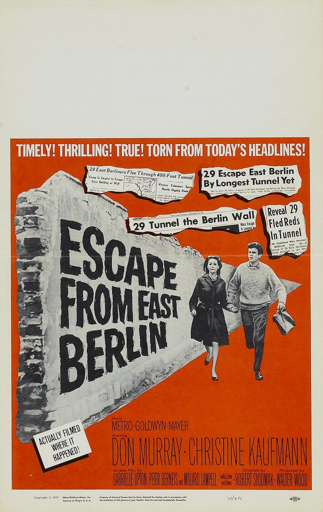 Escape from East Berlin - Plakaty