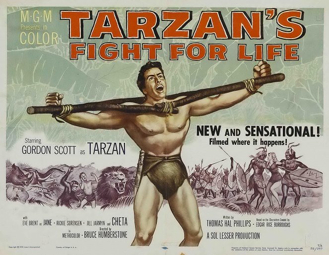 Tarzán lucha por su vida - Carteles