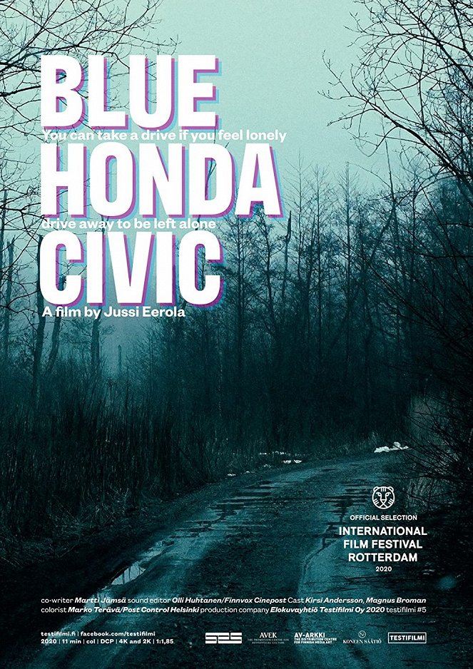 Modrá Honda Civic - Plakáty