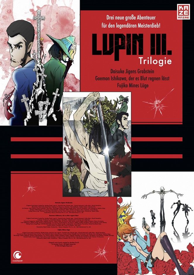 Lupin III. - Goemon Ishikawa, der es Blut regnen lässt - Plakate
