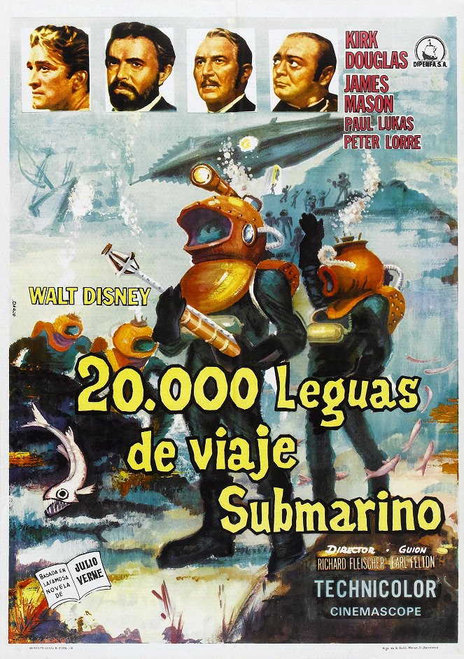 20.000 llegües de viatge submarí - Carteles