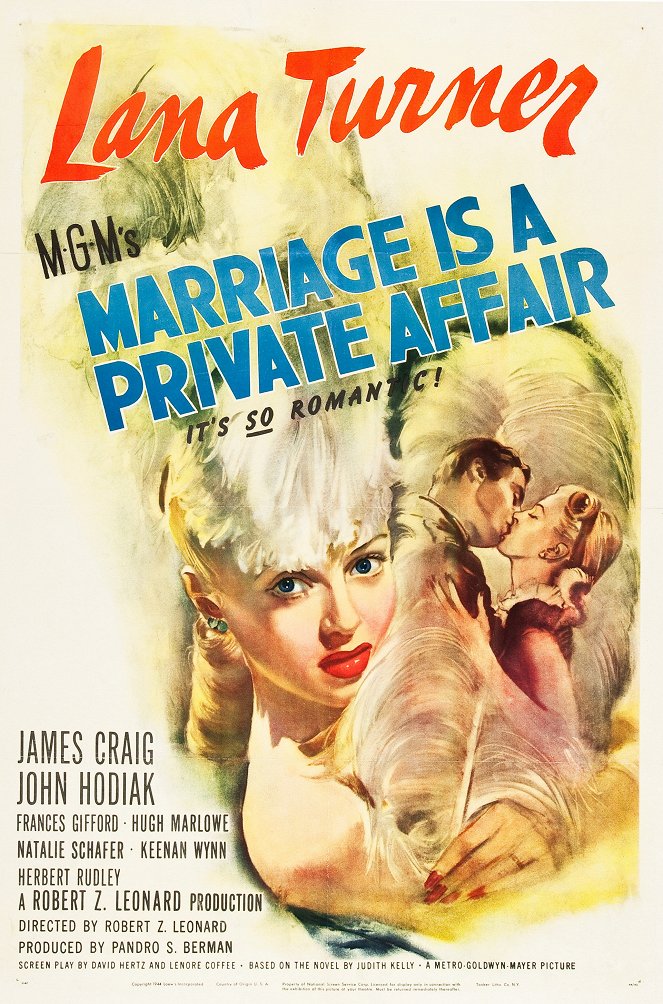 Marriage Is a Private Affair - Affiches
