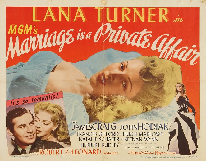 Marriage Is a Private Affair - Affiches