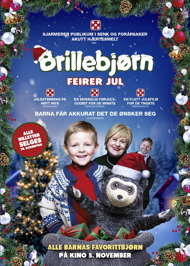 Brillebjørn feirer jul - Plakaty