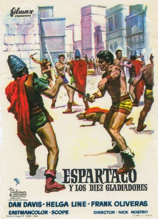 Spartacus e gli invincibili 10 gladiatori - Julisteet