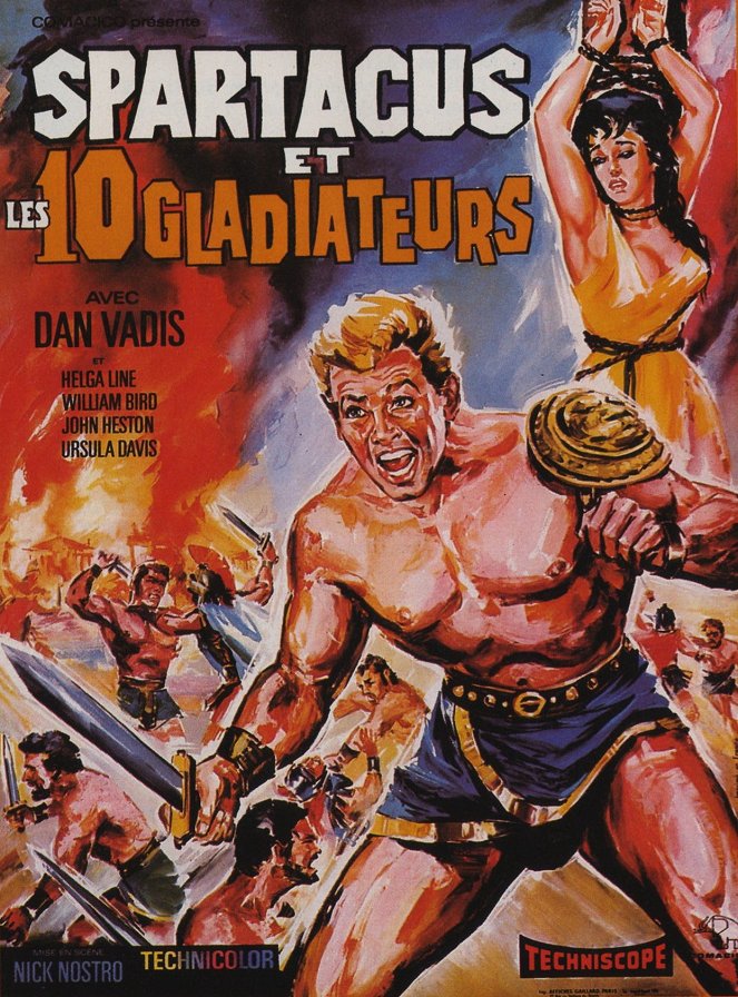Spartacus e gli invincibili 10 gladiatori - Julisteet