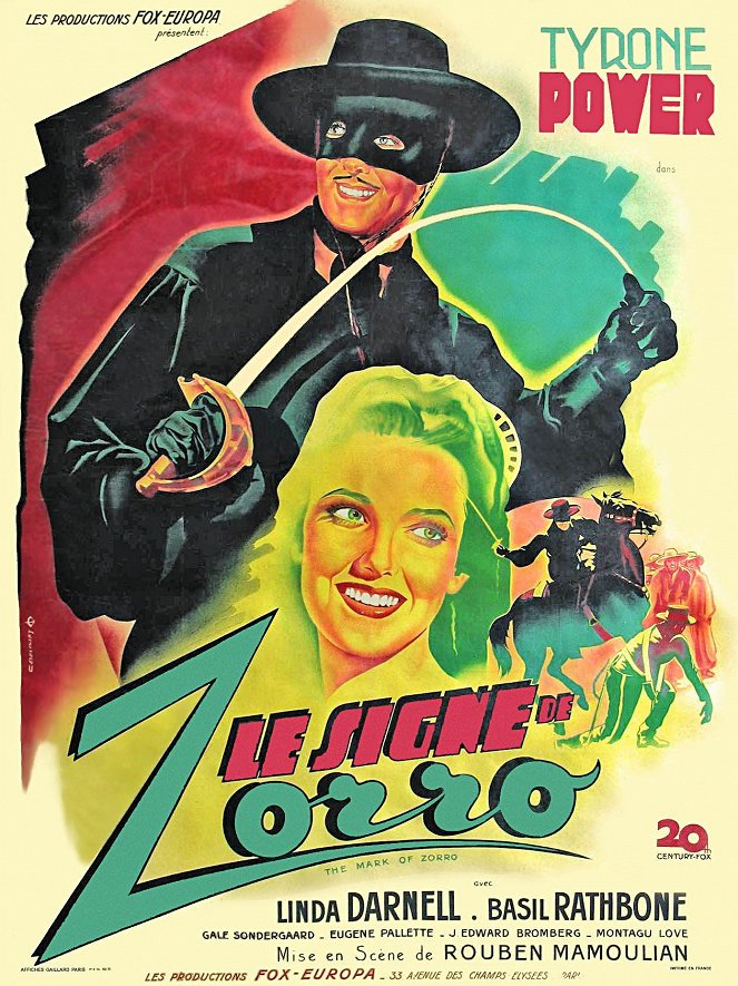 Le Signe de Zorro - Affiches