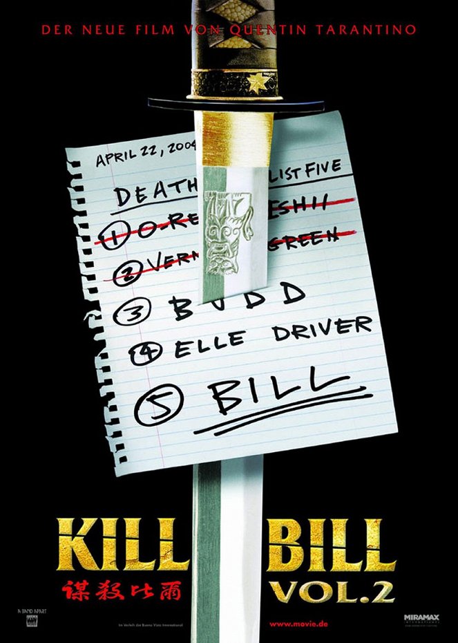 Kill Bill: Vol. 2 - Plakate