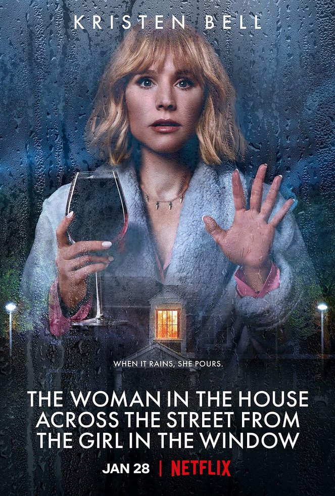Žena v domě přes ulici od dívky v okně - Plakáty