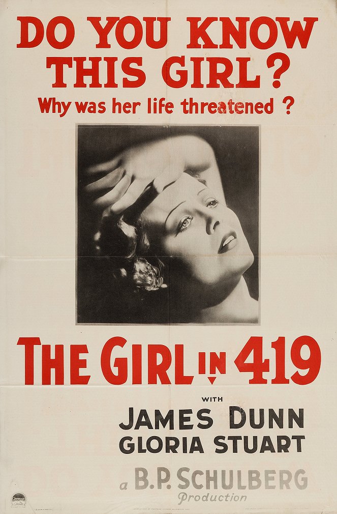 The Girl in 419 - Plakáty