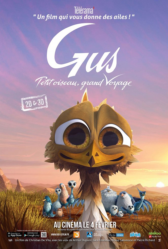 Gus, petit oiseau, grand voyage - Affiches