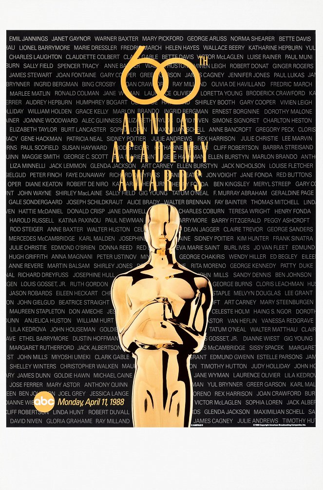 The 60th Annual Academy Awards - Plakate