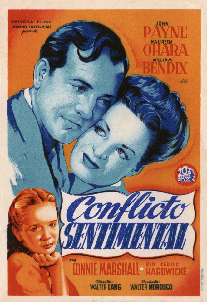 Conflicto sentimental - Carteles