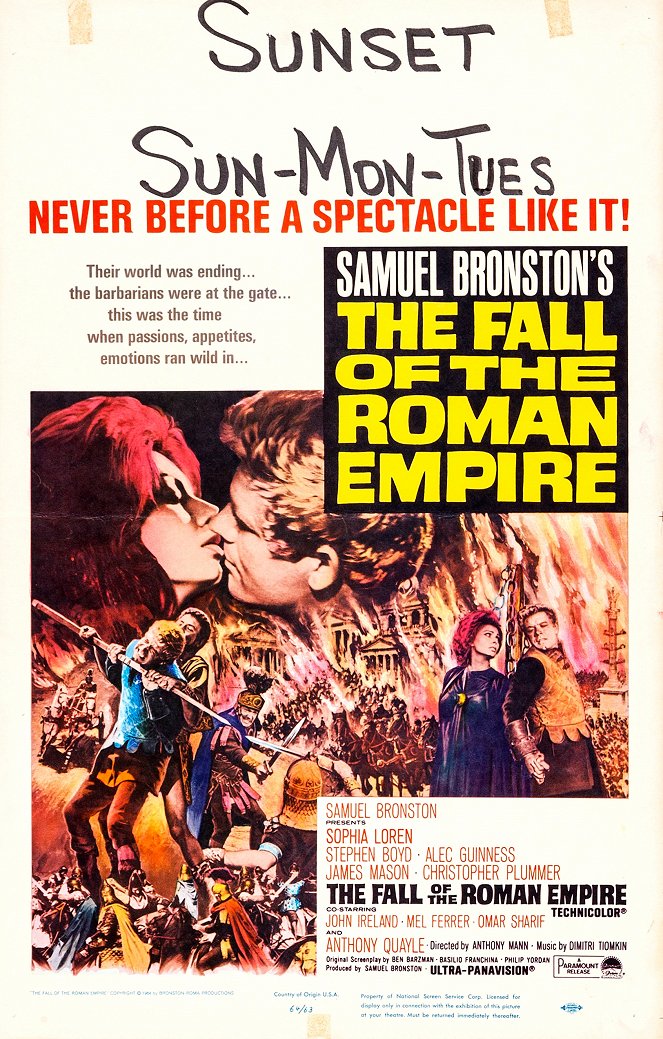 The Fall of the Roman Empire - Posters