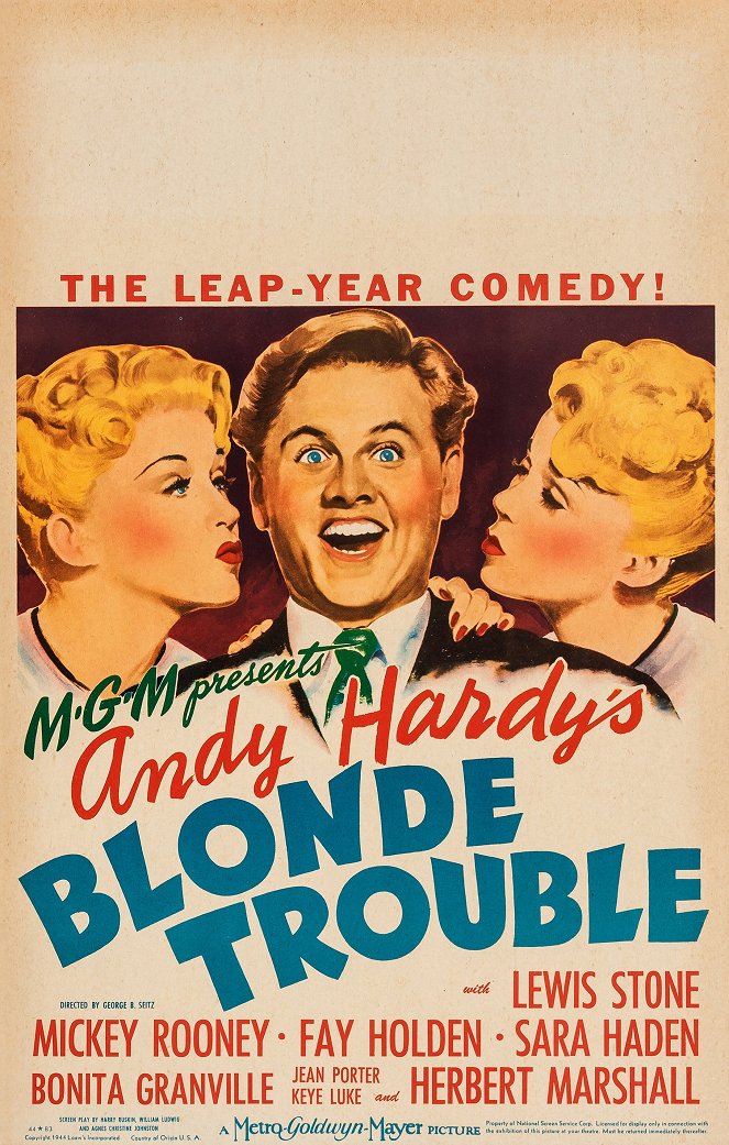 Andy Hardy's Blonde Trouble - Plagáty