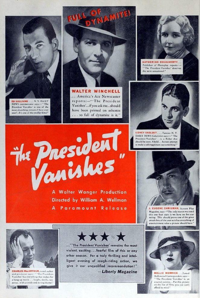The President Vanishes - Cartazes