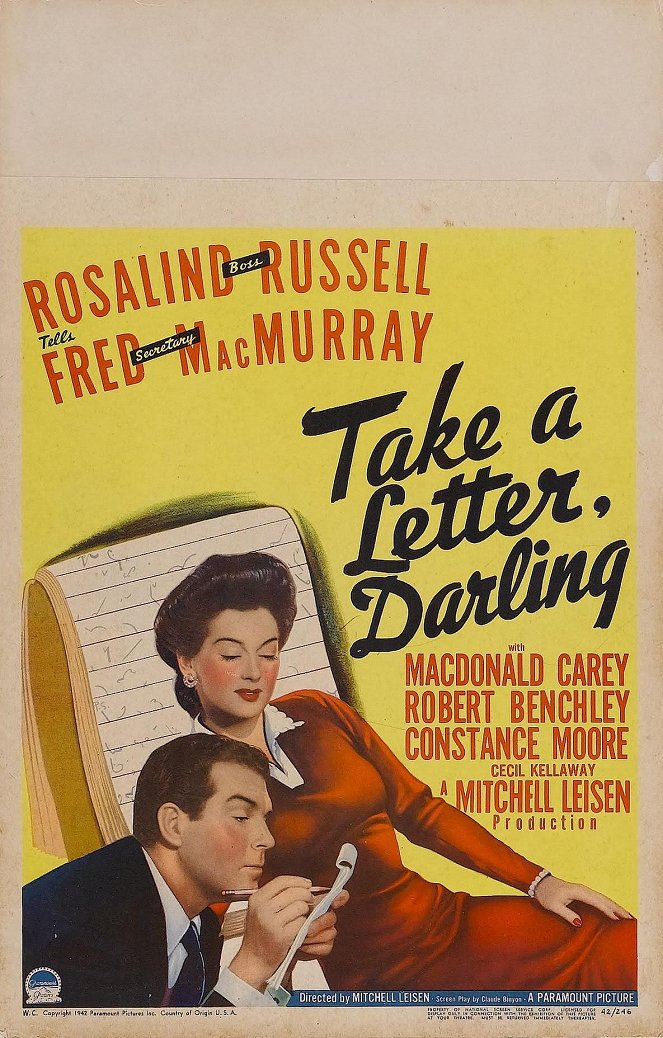 Take a Letter, Darling - Affiches