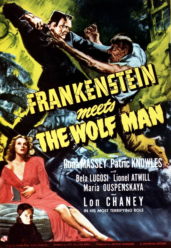 Frankenstein y el Hombre Lobo - Carteles