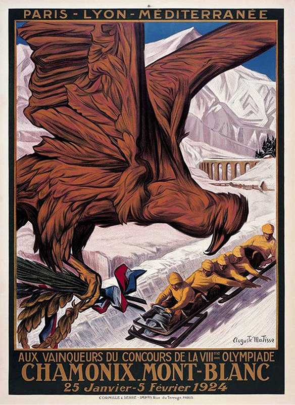 The Olympic Games Held at Chamonix in 1924 - Plakate