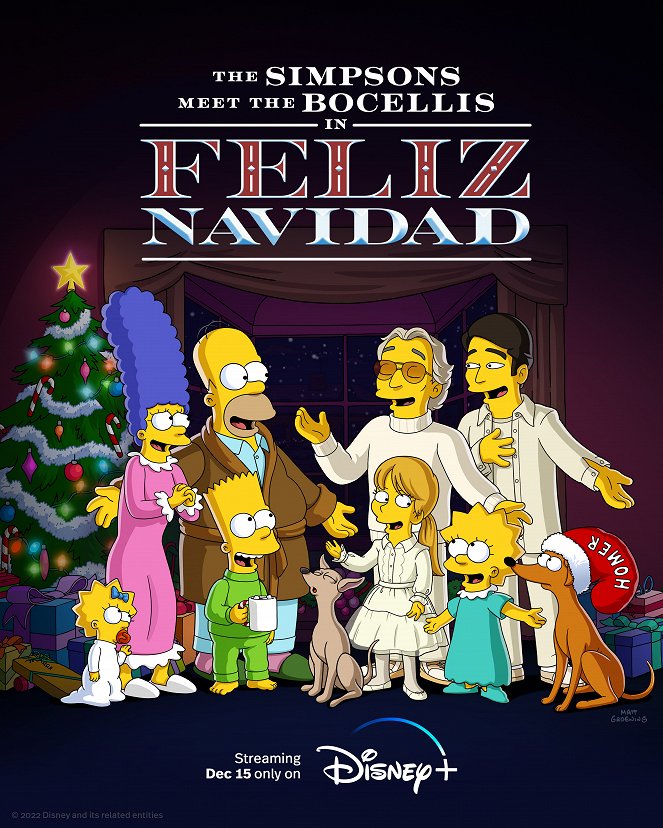 The Simpsons Meet the Bocellis in Feliz Navidad - Plakate