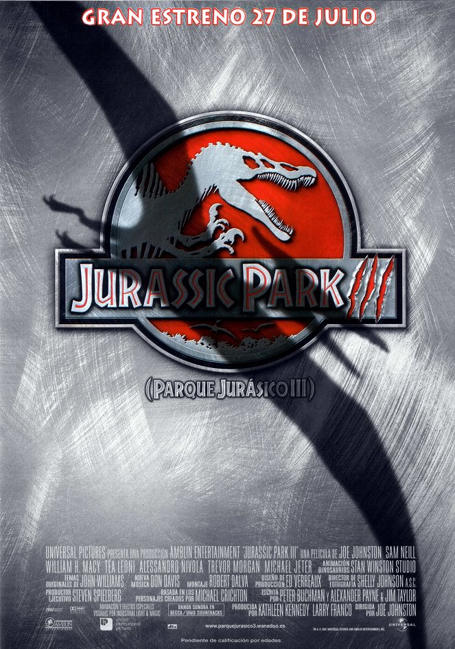 Jurassic Park III (Parque Jurásico III) - Carteles
