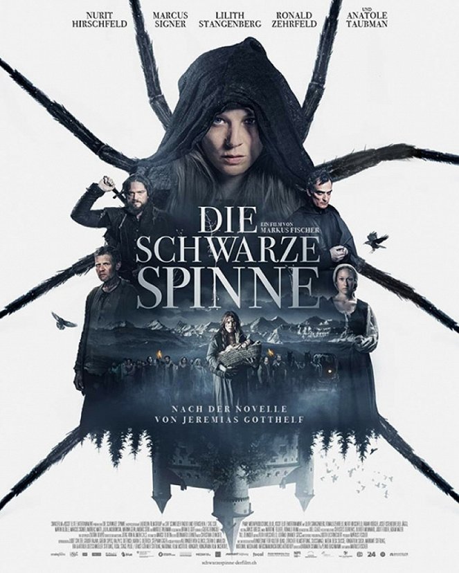 Die schwarze Spinne - Carteles