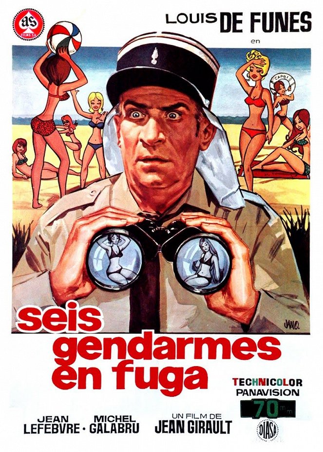 Seis gendarmes en fuga - Carteles