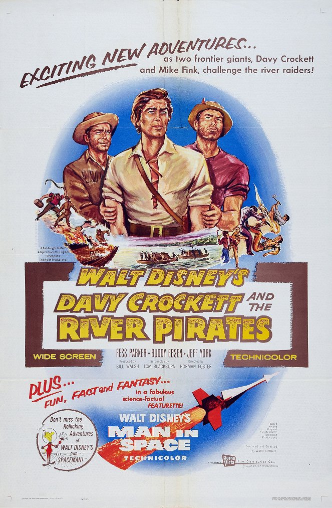 Davy Crockett and the River Pirates - Plagáty