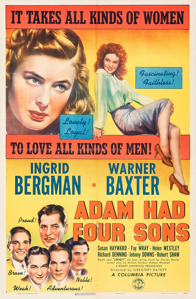 Adam Had Four Sons - Posters