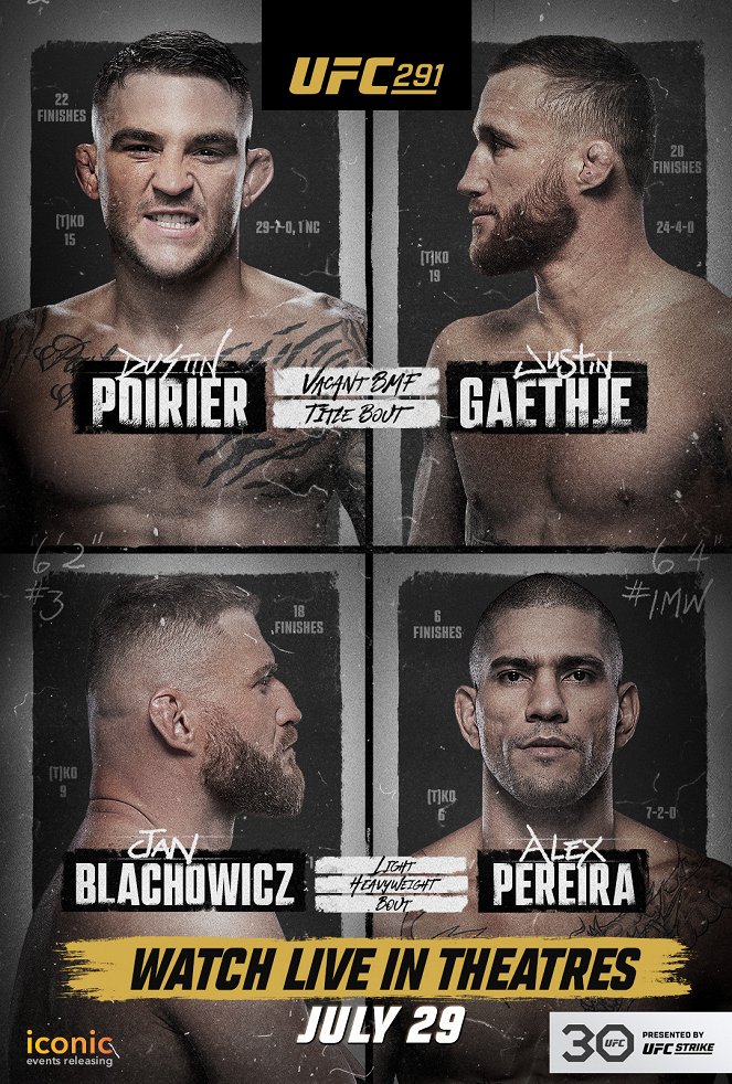 UFC 291: Poirier vs. Gaethje 2 - Cartazes